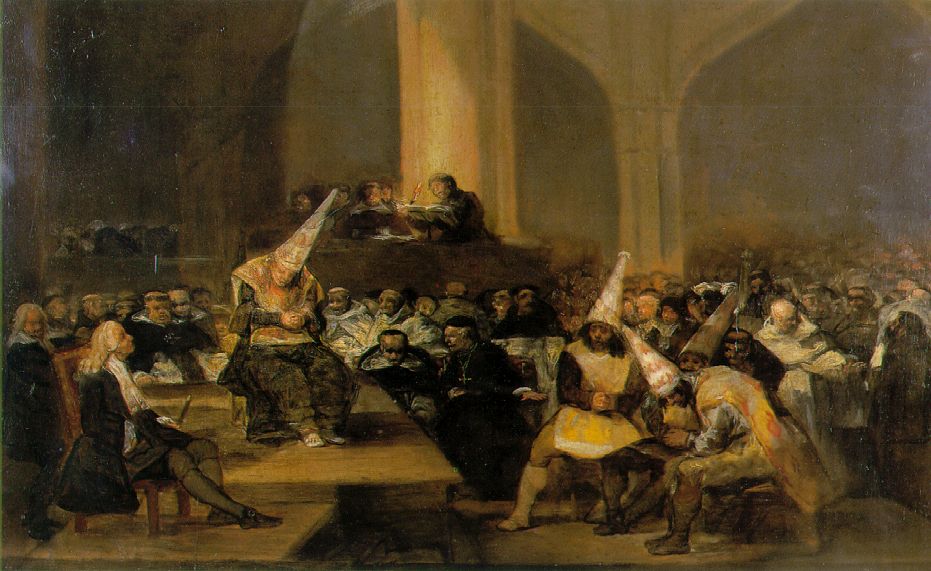 Inquisition scene by Goya