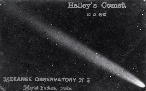 The Halley comet in 1910