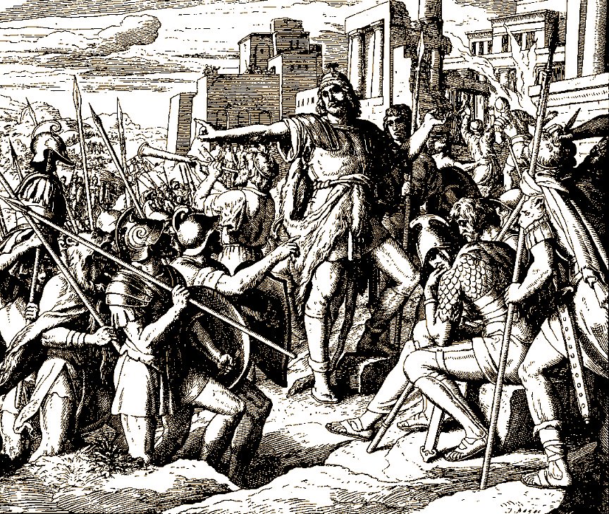 Judah Maccabee at the gates of Jerusalem