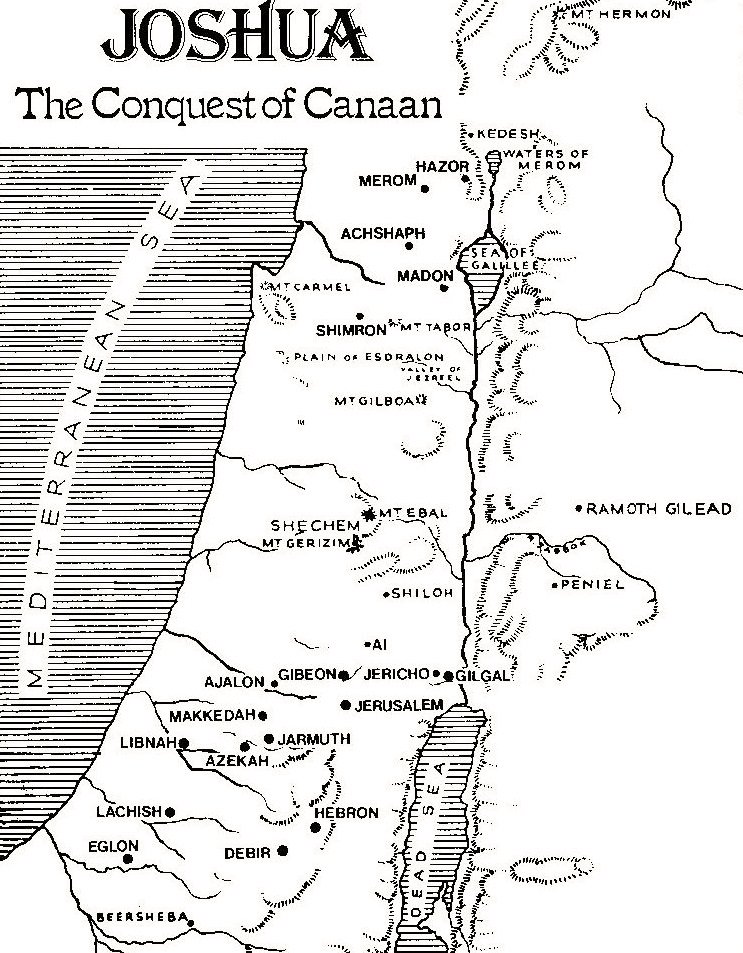 Map of the Conquest by Joshua